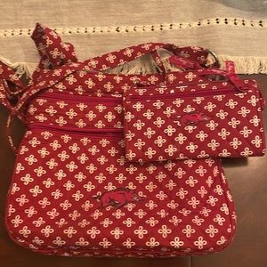 Vera Bradley Arkansas Razorback Crossbody Bag and Wallet